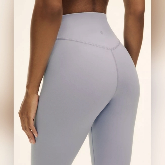 Lululemon Wunder Under Nulu High-Rise Tight 25" Blue Willow Seamed Yoga Leggings - Picture 2 of 13